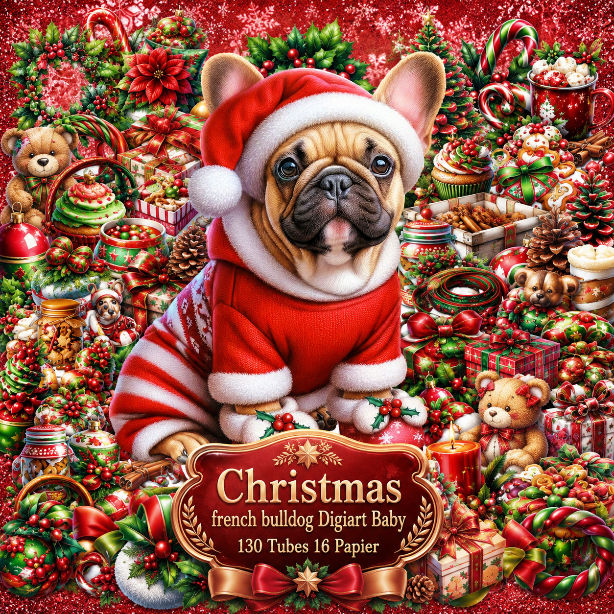 (image for) Christmas french bulldog